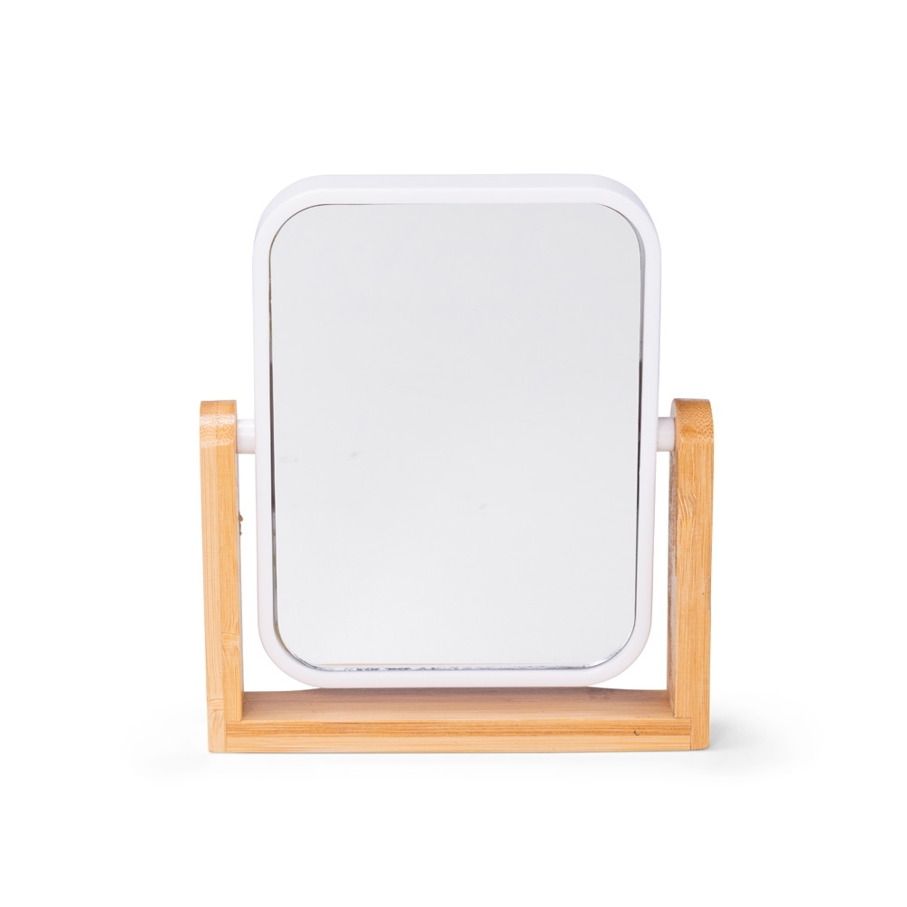 ESPELHO DE MESA BAMBU SPX-19101-BCO NA COR BRANCO