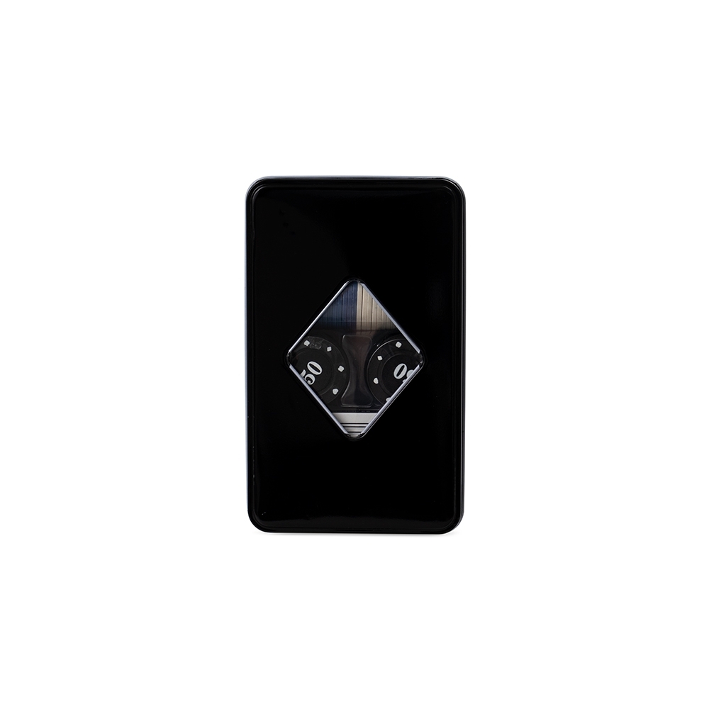 KIT POKER COM 80 FICHAS SPX-19055-PRE NA COR PRETO
