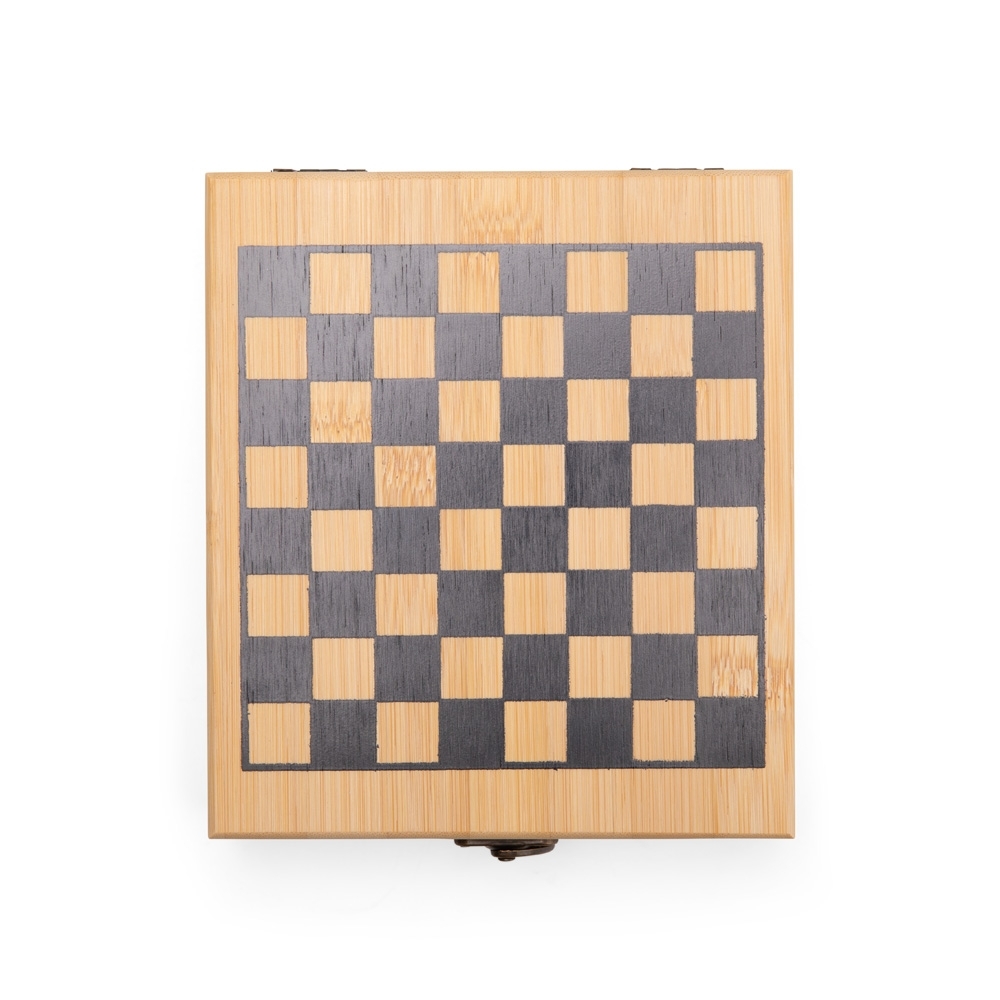 KIT VINHO XADREZ 4 PEÇAS SPX-19118-BMB NA COR BAMBU