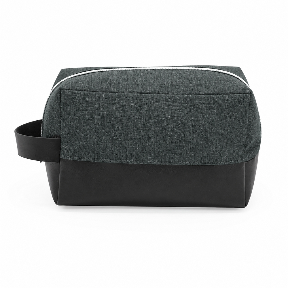 NÉCESSAIRE NYLON SPX-15050-CZE/PRE NA COR CINZA