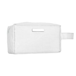 NECESSAIRE PVC IMPERMEÁVEL C/ PLAQUINHA  SPX-01228P-BC1 NA COR BRANCO