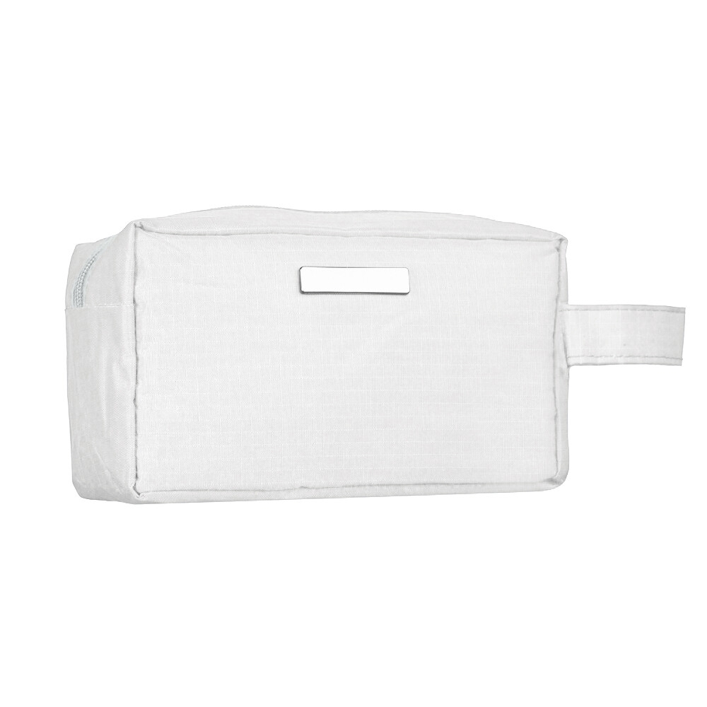 NECESSAIRE PVC IMPERMEÁVEL C/ PLAQUINHA SPX-01228P-BC1 NA COR BRANCO