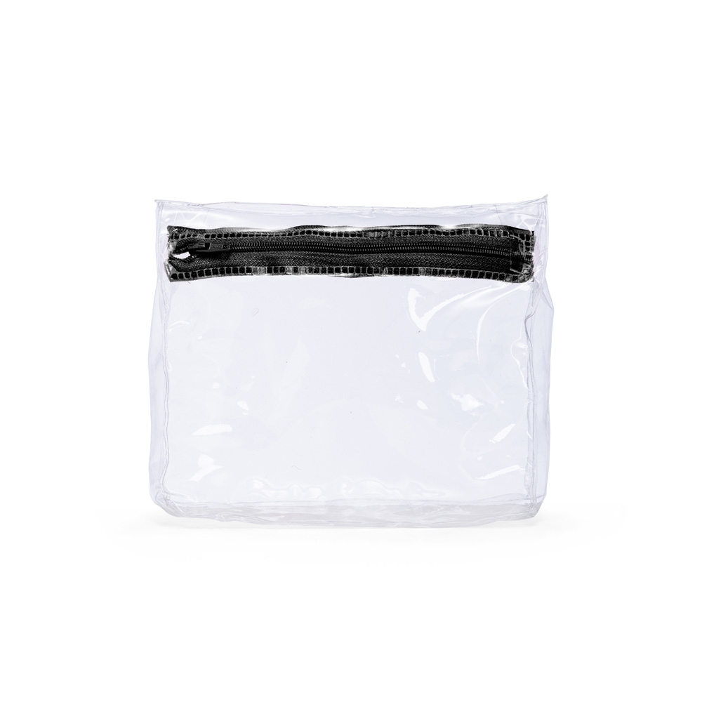 NÉCESSAIRE PVC SPX-15432-TRA/PRE NA COR TRANSPARENTE