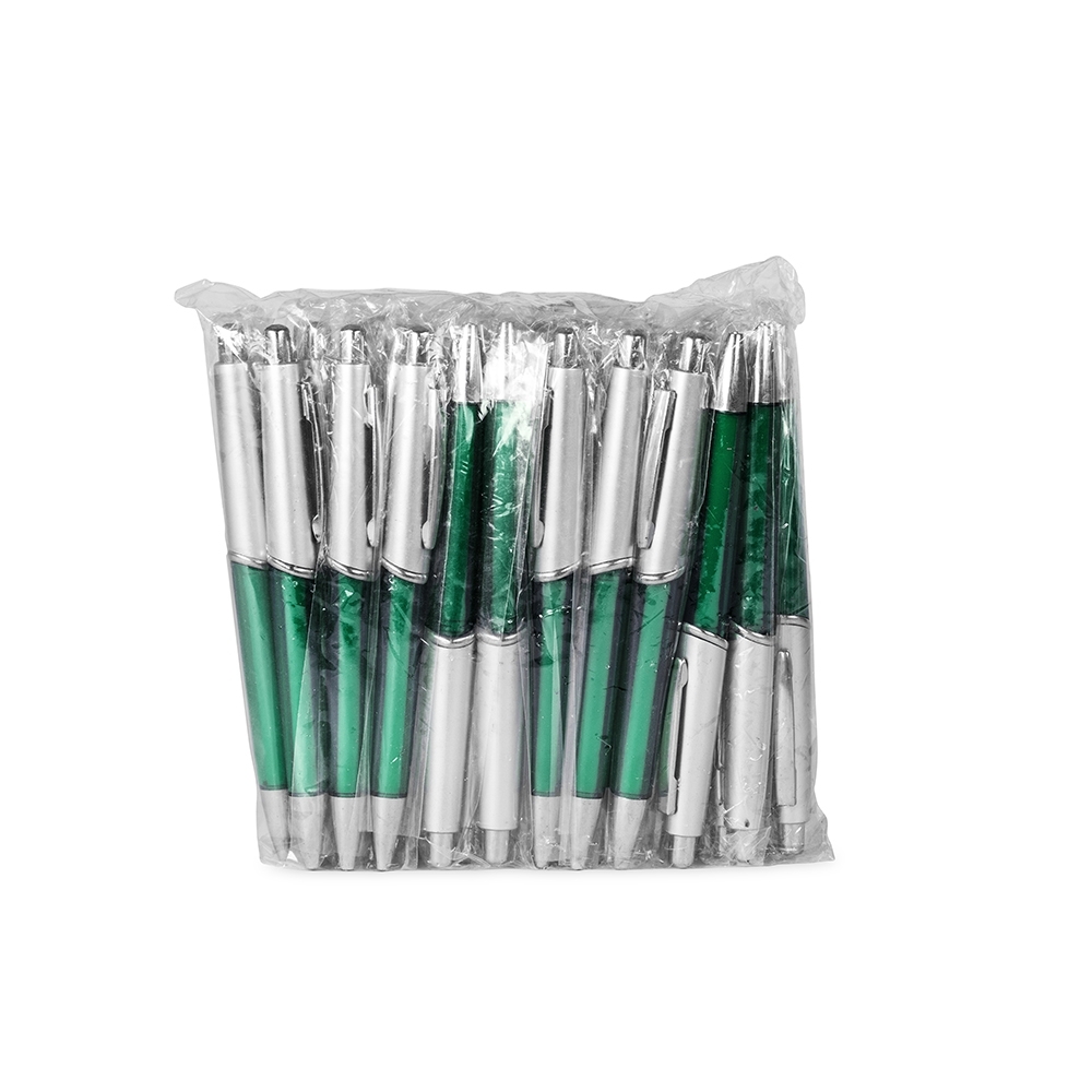 PACOTE C/ 50 PÇS CANETA PLÁSTICA SPX-P@00320-PRA/VD NA COR VERDE