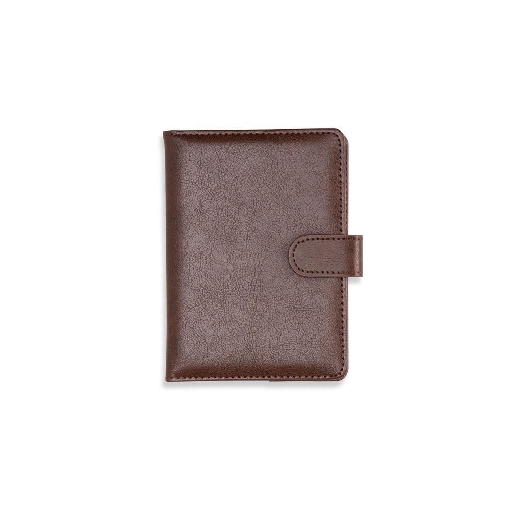 PORTA-PASSAPORTE PU SPX-19142-MAR NA COR MARROM