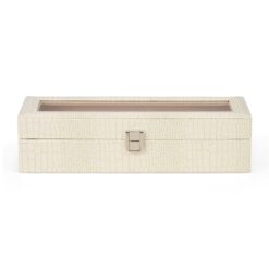 PORTA-RELÓGIOS COM 6 DIVISÓRIAS SPX-02007-BCO NA COR BRANCO