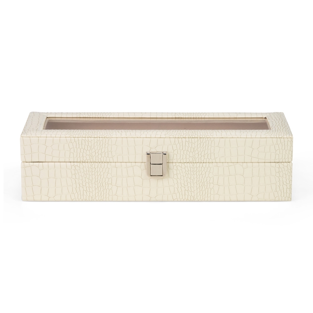 PORTA-RELÓGIOS COM 6 DIVISÓRIAS SPX-02007-BCO NA COR BRANCO