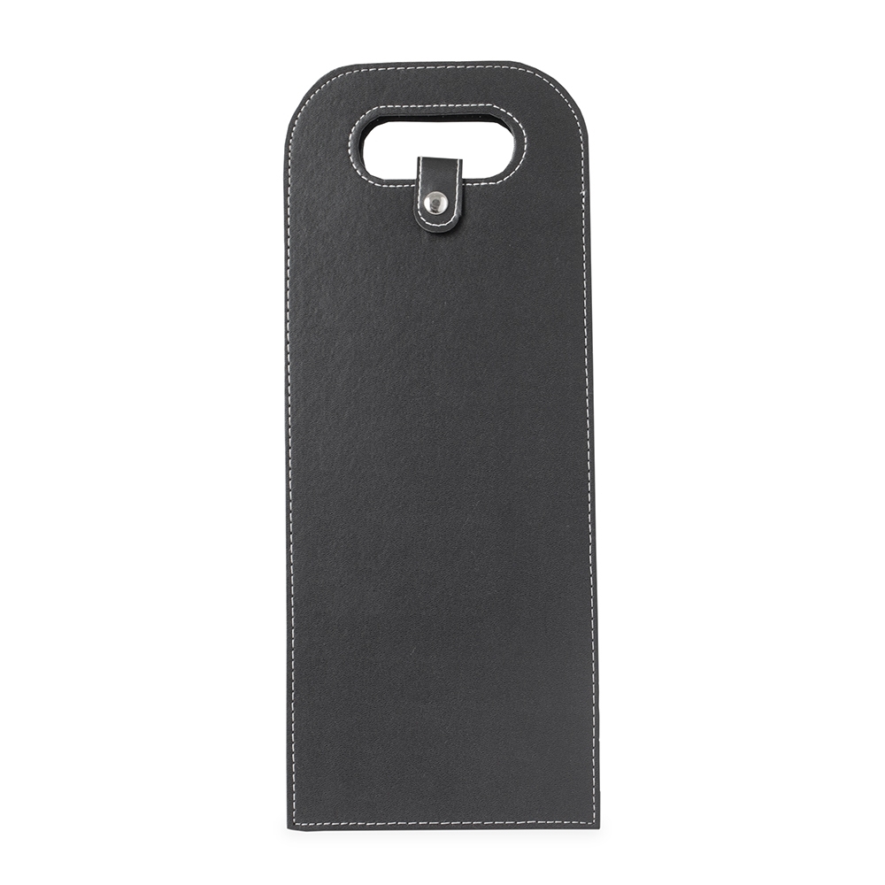 PORTA-VINHO DUPLO COURO SINTÉTICO SPX-19127-PRE NA COR PRETO