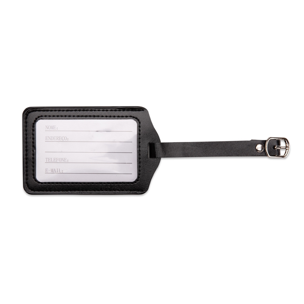 TAG IDENTIFICADOR DE BAGAGEM SPX-19150-PRE NA COR PRETO